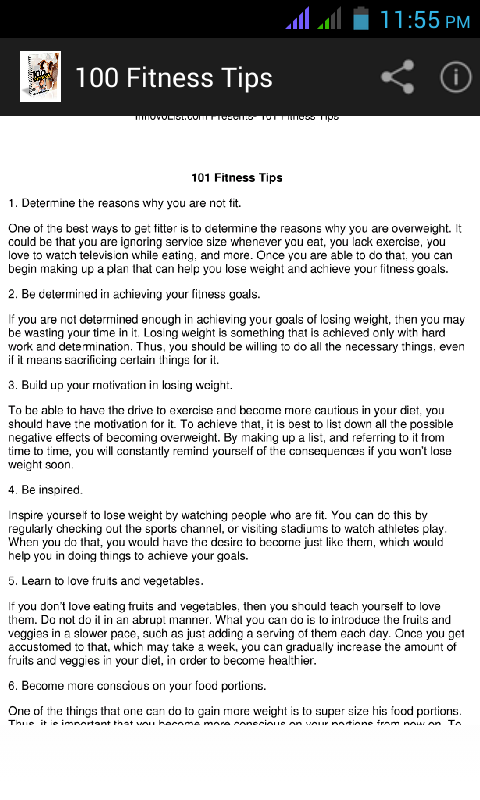 Fitness tips